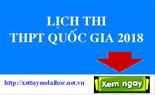 Lịch thi THPT quốc gia 2018 chuẩn từ Bộ GD&ĐT