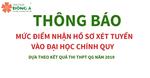 Mức điểm xét vào đại học chính quy - Đại học Đông Á 