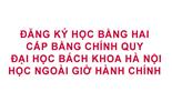 Bằng 2 Đại học Bách khoa hệ chính quy